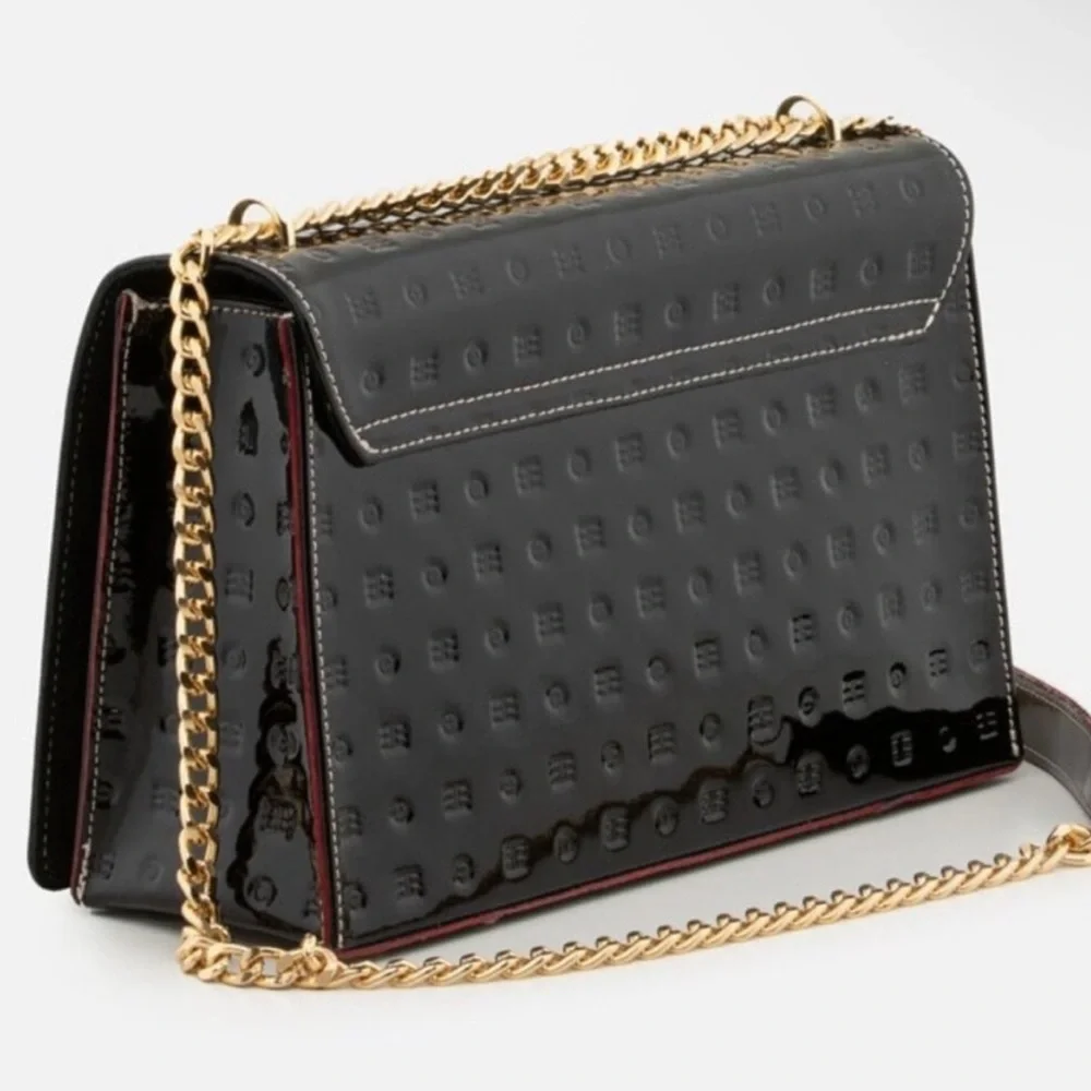 Arcadia Luxury Black and Gold Designer Shoulder or Crossbody Bag - Picture 2 of 13